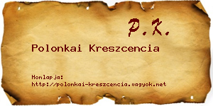 Polonkai Kreszcencia névjegykártya